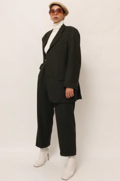 Imagem do Conjunto Blazer + Calça xadrez verde vintage