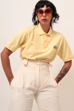 Polo LACOSTE BRASIL amarela vintage na internet