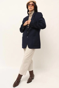 Blazer YSL marinho forrado vintage - Capichó Brechó