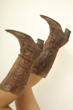 Bota couro marrom western 39 - comprar online