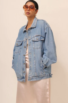 Jaqueta jeans PUBLIC HOUSE classica vintage na internet