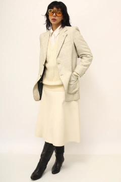 Imagem do Blazer xadrez bege verde vintage