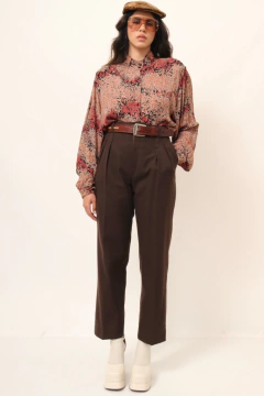 Imagem do Camisa western manga bufante estampa vintage levinha