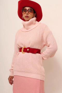Pulover rosa grosso golinha