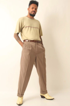 calça alfaiataria oliva cintura alta vintage - comprar online