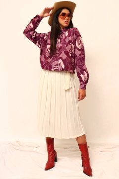 Camisa roxa pala barra estampa