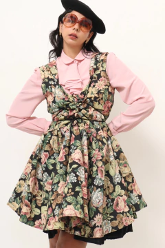 Vestido flores camadas MARIA ANTONIETA garimpado em PARIS - loja online