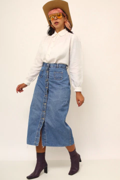 Imagem do Saia cintura alta midi vintage