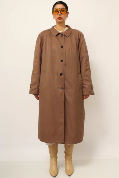 Imagem do Treanch coat dupla face bege e xadrez vintage