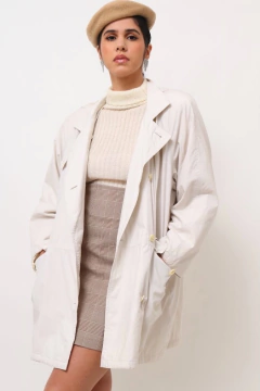 Casaco off white forro matelasse acolchoado vintage