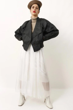 jaqueta cropped preta 80’s preto na internet