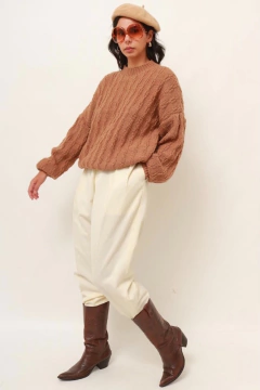 tricot caramelo vintage grossinho - comprar online
