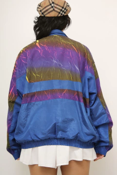 Jaqueta YASHIMA azul vintage forrada