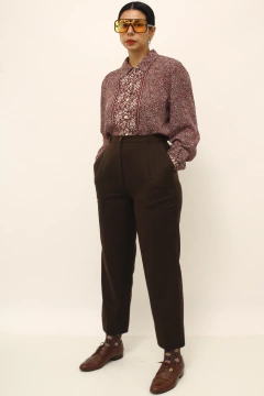 Calça marrom urso 100% lã - loja online