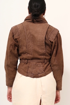 jaqueta cropped couro maroom - loja online