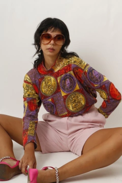 Blusa manga longa estampa 90’s color