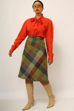 Camisa vermelha gravata poliamida - comprar online