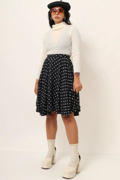 saia cintura alta poa vintage - comprar online