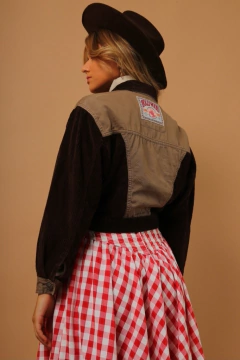 jaqueta cropped veludo cotele marrom na internet
