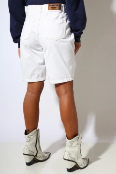 bermuda jeans branca cintura alta na internet