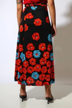 saia panou flores estampa tira amarração na internet