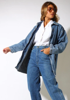 Imagem do parka jeans vintage grosso 70’s alongada