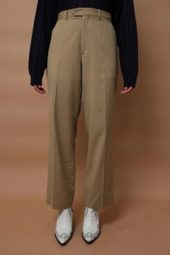 calça alfaiataria bege ampla vintage - comprar online