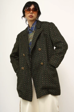 Imagem do Blazer verde vintage forrado det dourado