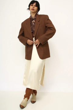 Blazer YSL vintage 100 % linho marrom