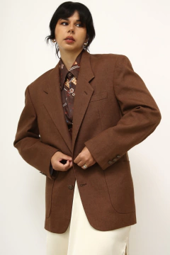Blazer YSL vintage 100 % linho marrom