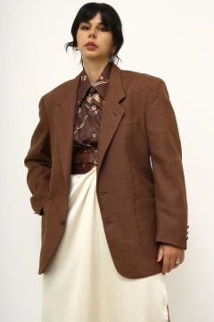 Blazer YSL vintage 100 % linho marrom
