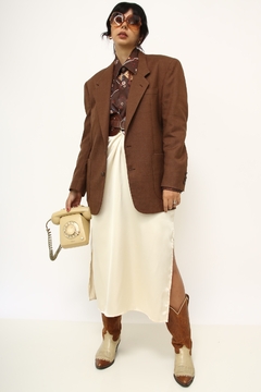 Imagem do Blazer YSL vintage 100 % linho marrom
