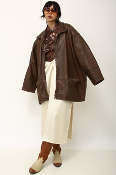 Maxi jaqueta couro Juliana MACUIR - comprar online