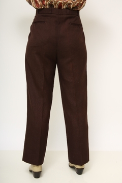 Calça cintura alta marrom vintage - Capichó Brechó