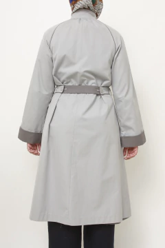 Trench Coat clássico azul J. Gallery - Capichó Brechó