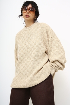 Maxi tricot bege vintage - Capichó Brechó
