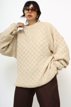 Maxi tricot bege vintage na internet