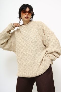 Maxi tricot bege vintage