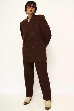 Conjunto Blazer + CALÇA alfaiataria marrom na internet