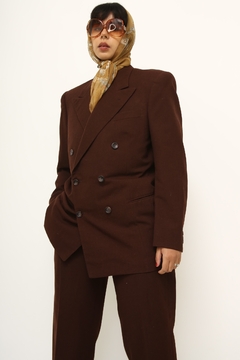 Conjunto Blazer + CALÇA alfaiataria marrom - comprar online