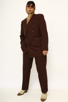 Conjunto Blazer + CALÇA alfaiataria marrom - loja online