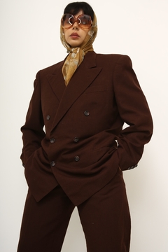 Conjunto Blazer + CALÇA alfaiataria marrom - Capichó Brechó