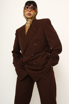 Conjunto Blazer + CALÇA alfaiataria marrom - Capichó Brechó