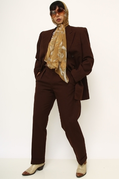Conjunto Blazer + CALÇA alfaiataria marrom - Capichó Brechó