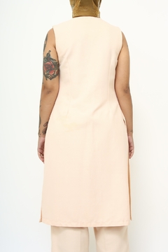 Conjunto rosa blusa alongada + calça pantalona - Capichó Brechó