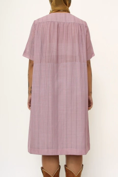 Vestido rosa listras VIGÊE vintage