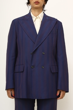 Imagem do Conjunto roxo Blazer + Calça listras MAPPIN