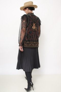 Colete veludo cavalo Boho western