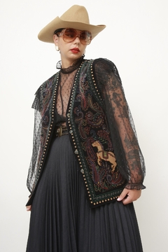 Imagem do Colete veludo cavalo Boho western