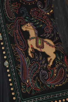 Colete veludo cavalo Boho western - loja online